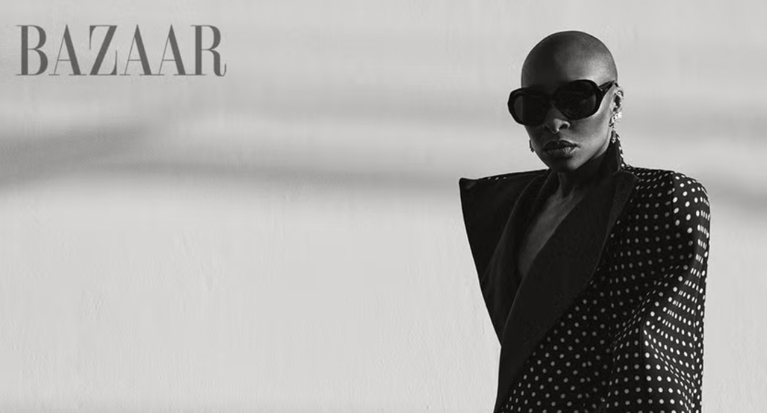 Cynthia Erivo promotes her new book with a fierce new Harper's photoshoot