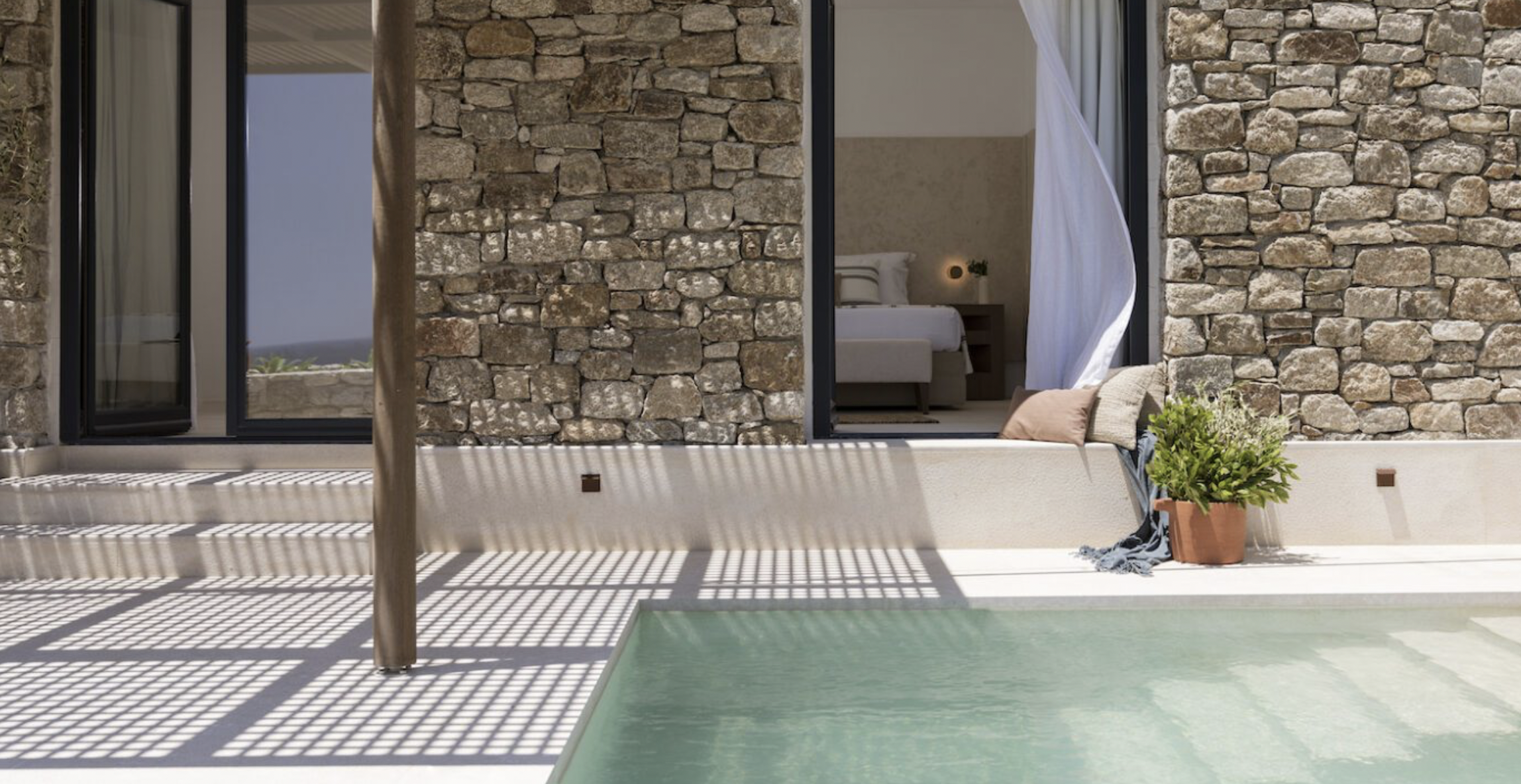 Last chance for Mykonos this season... jump into Cali with its private beach access and the biggest pool on the island