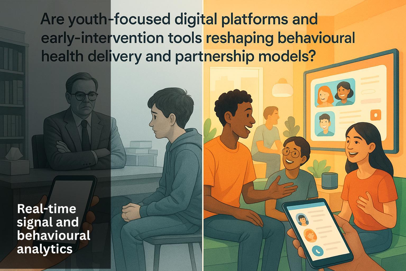 Are youth-focused digital platforms and early‑intervention tools reshaping behavioural health delivery and partnership models?