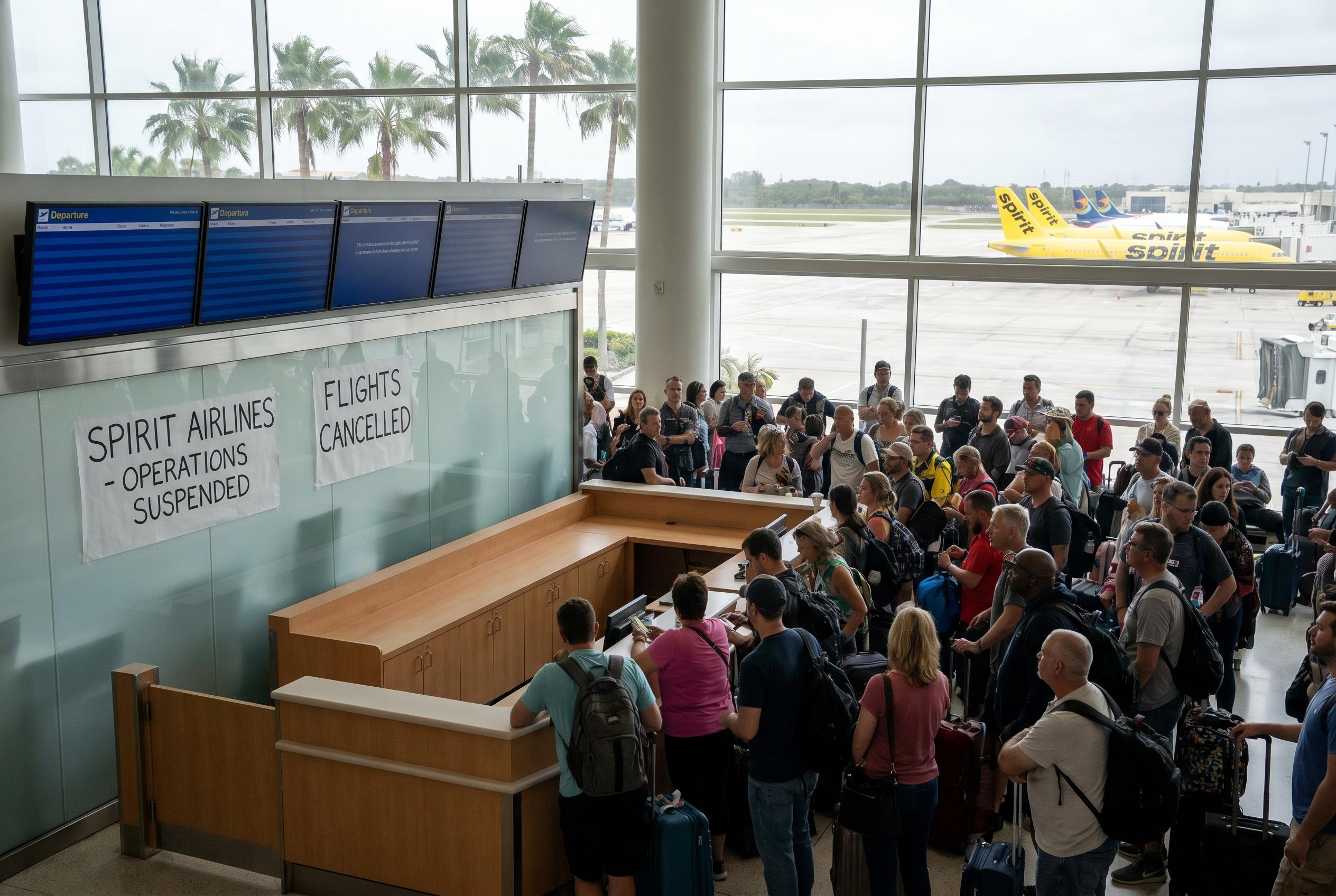 Spirit Airlines abruptly ceases operations after failure to secure $500 million bailout