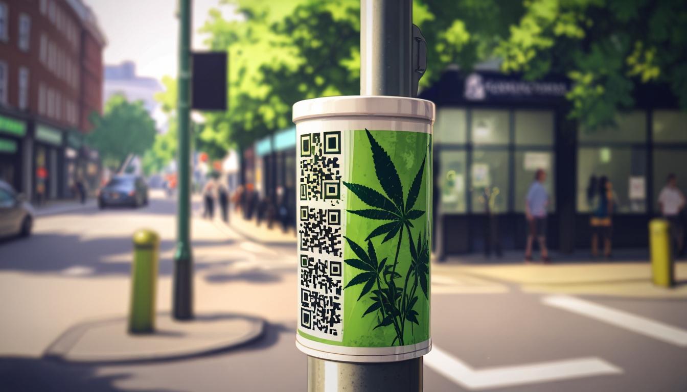 Uk communities alarmed by organised cannabis sales through QR code stickers