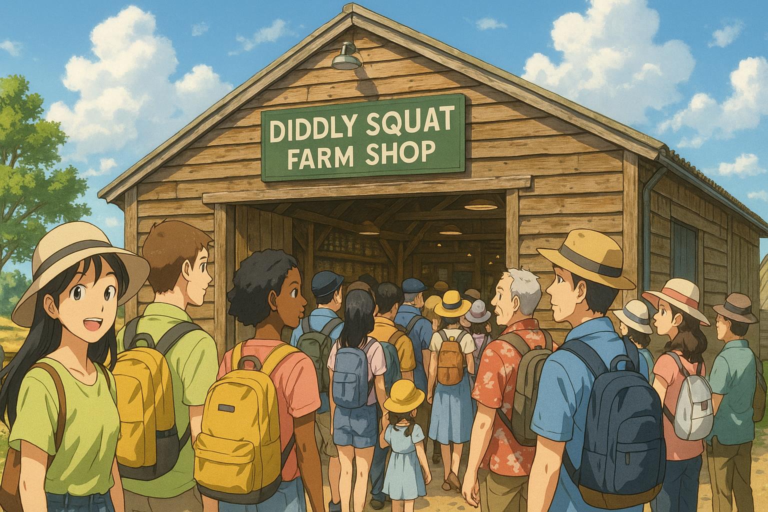 Visitors from China and beyond swell queues at Jeremy Clarkson’s Diddly Squat Farm
