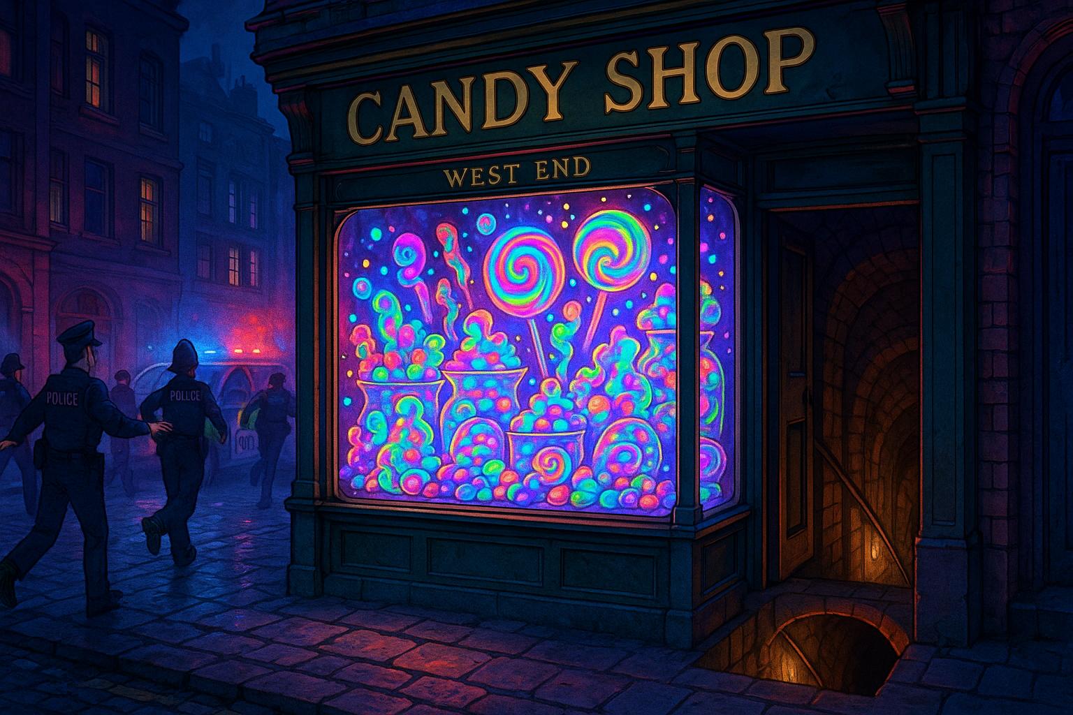 West End sweet shop raided over £899 psychedelic candy sales and secret escape tunnel