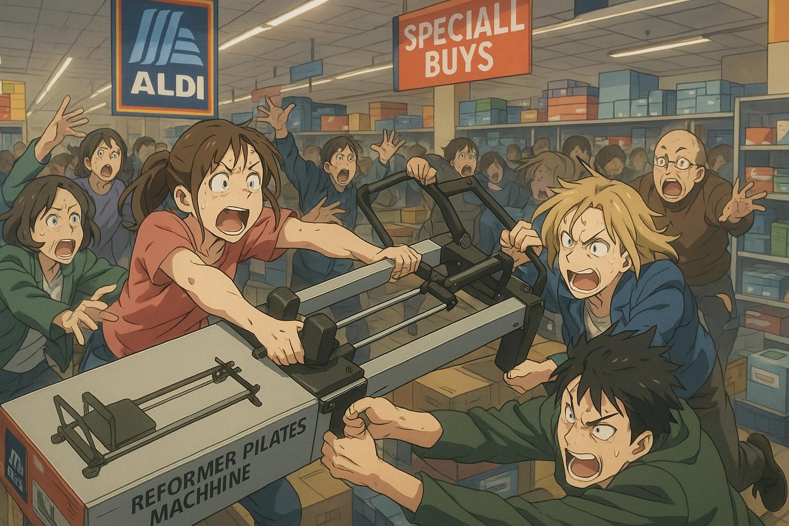 Chaos erupts as shoppers fight over Aldi’s £150 reformer Pilates machine