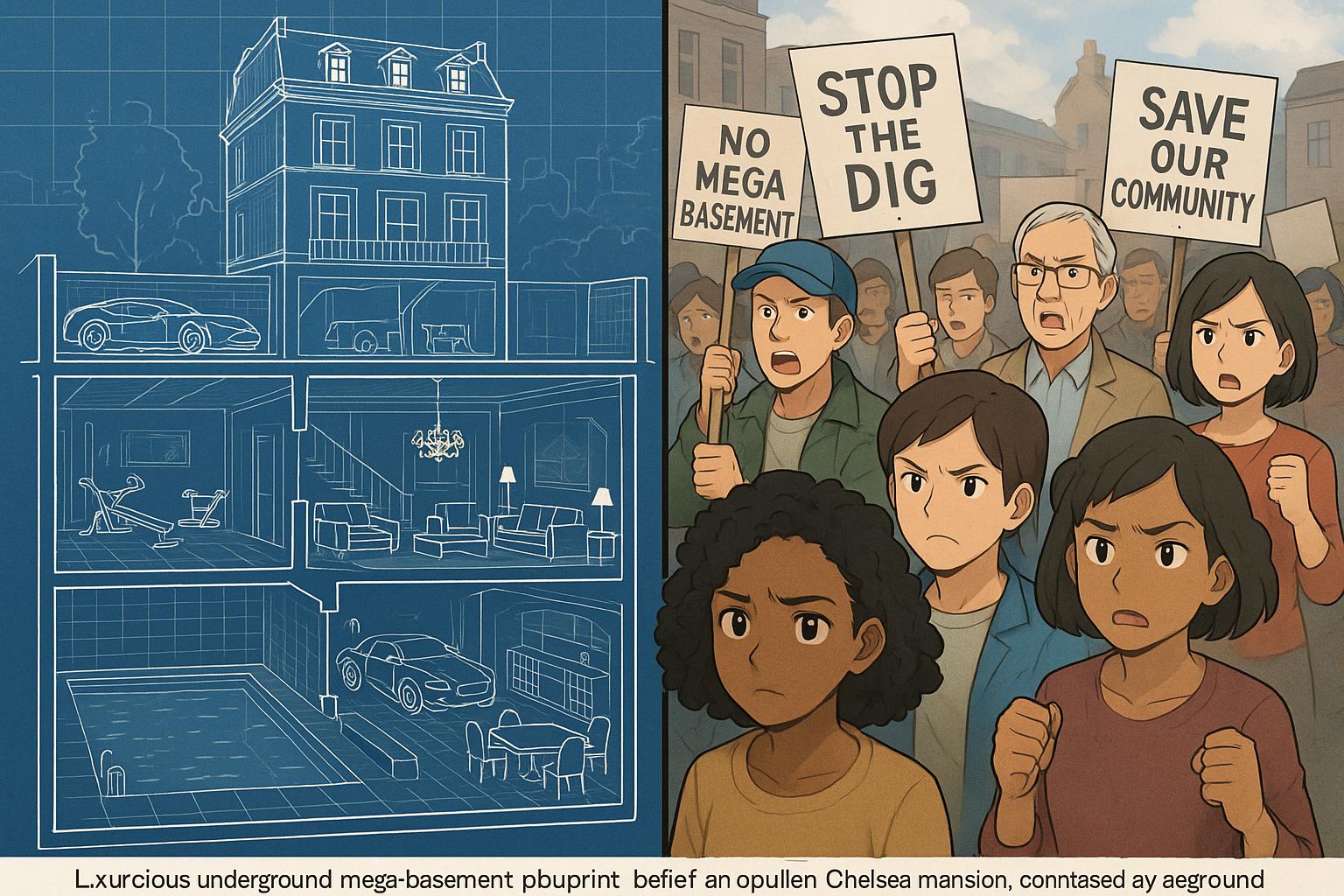 Chelsea mega-basement plans spark renewed community backlash over disruption and heritage risks