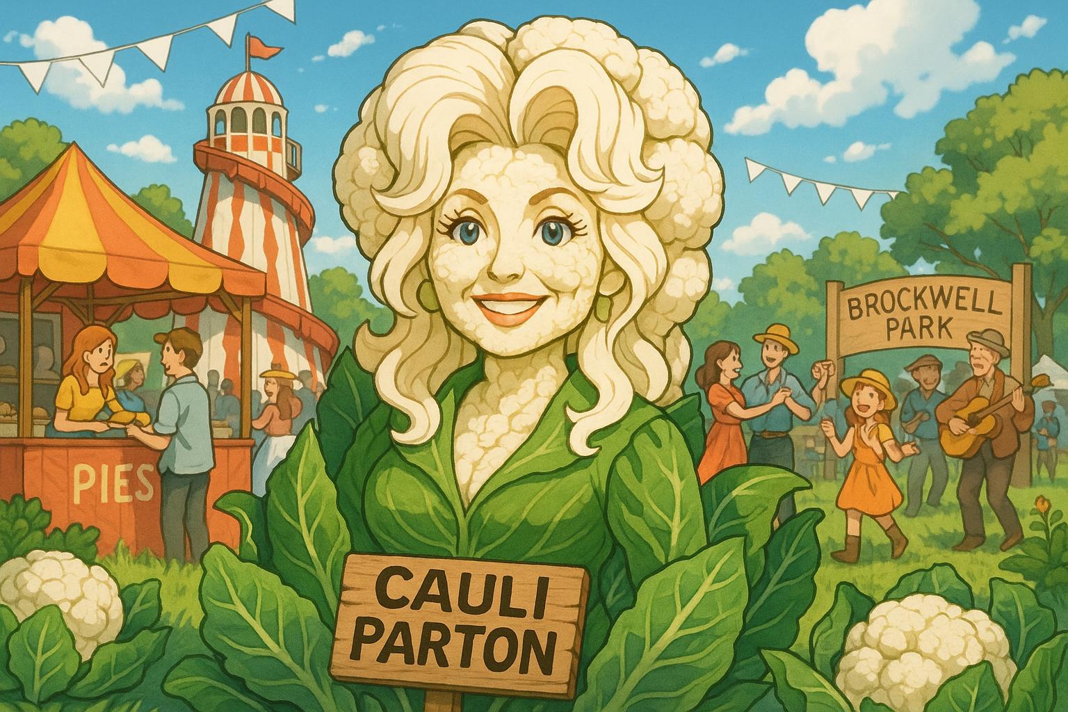 Vegetable sculptures mix political satire and pop culture at Lambeth Country Show