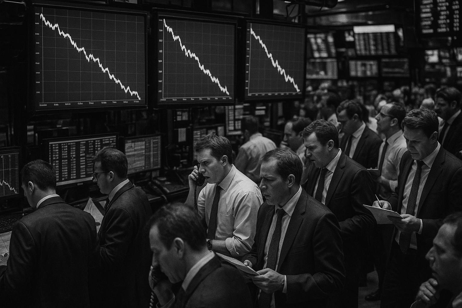 London market dips as UK economy contracts and US tariffs rise