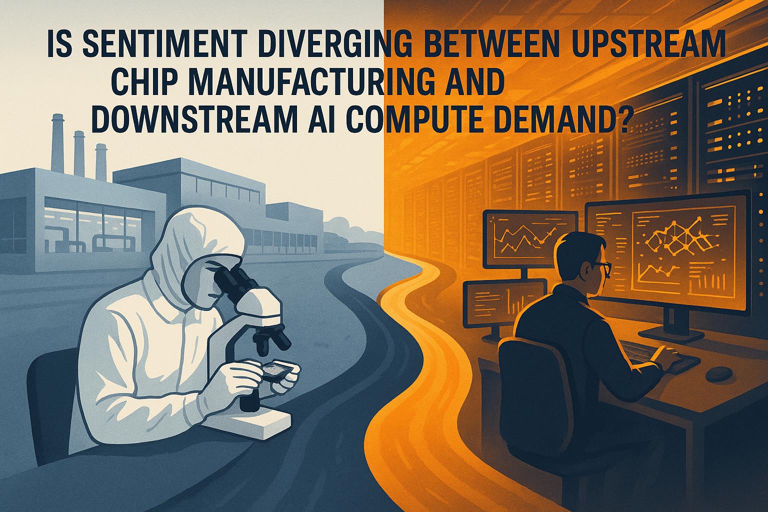 Is Sentiment Diverging Between Upstream Chip Manufacturing and Downstream AI Compute Demand?