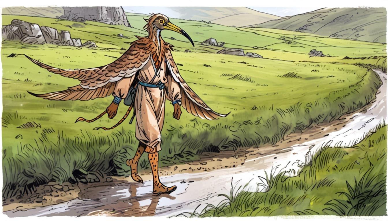 Man walks 53 miles in giant curlew costume to raise awareness for endangered bird