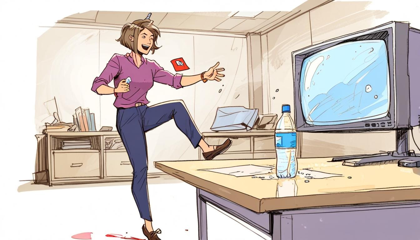 Naga Munchetty kicks water bottle during live BBC Breakfast over loud phone noise debate