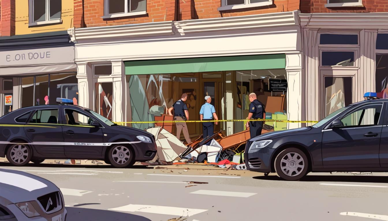 Man arrested after vehicle crashes into shopfront in Eastbourne