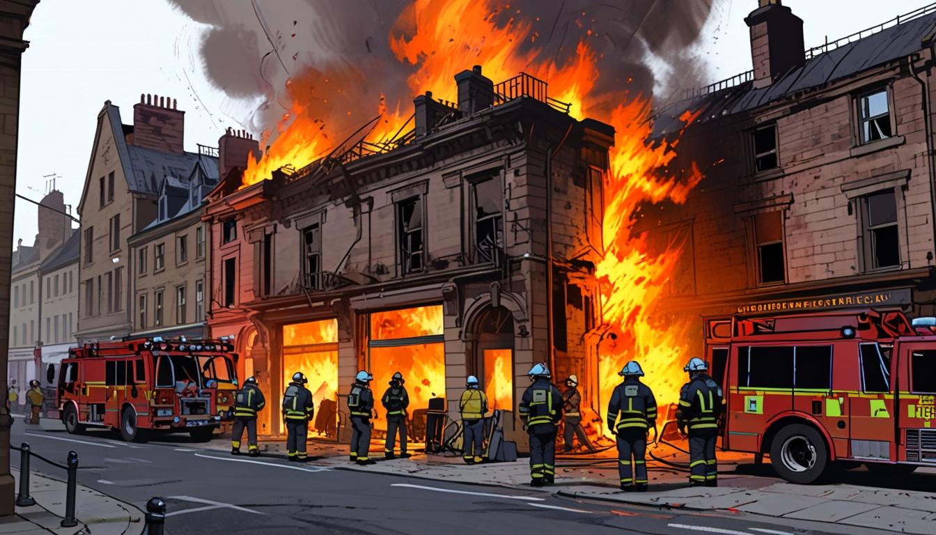 14-year-old boy arrested after fire guts derelict building in Glasgow