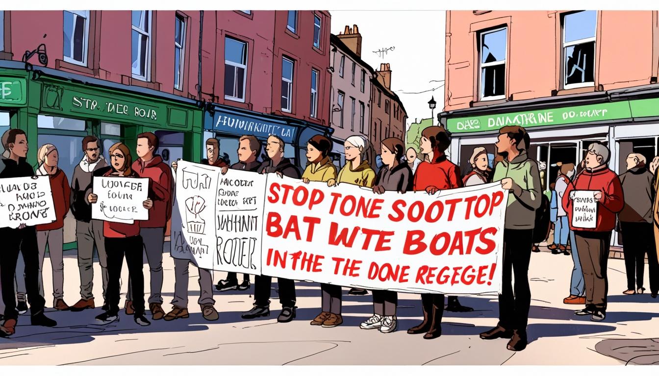 Protests on immigration and anti-racism take place in Dumfries town centre