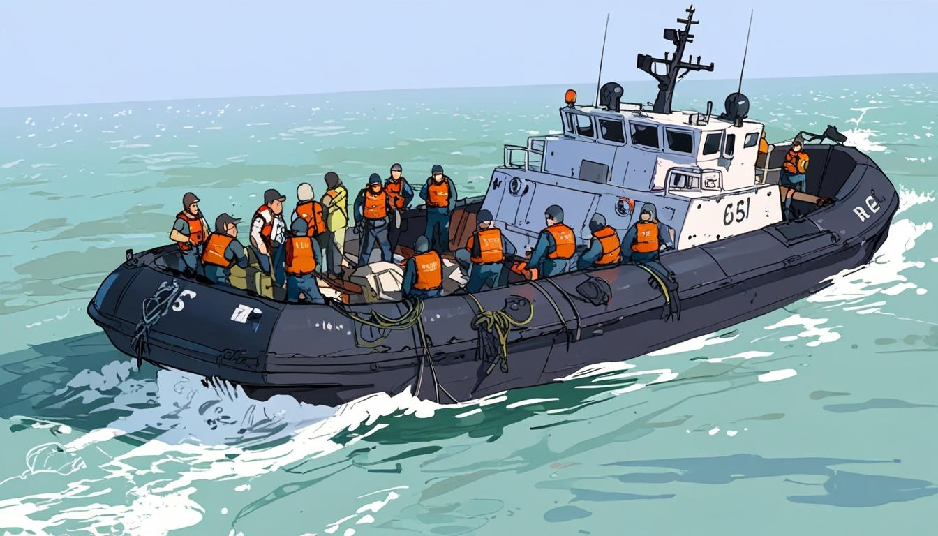 British Border Force rescues migrants after French warship fails to act in Channel waters