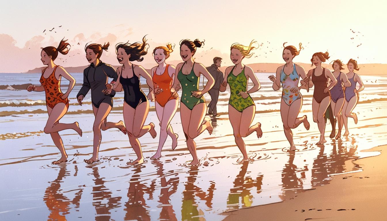 Hundreds brave North Sea for traditional May Day Dip at University of St Andrews