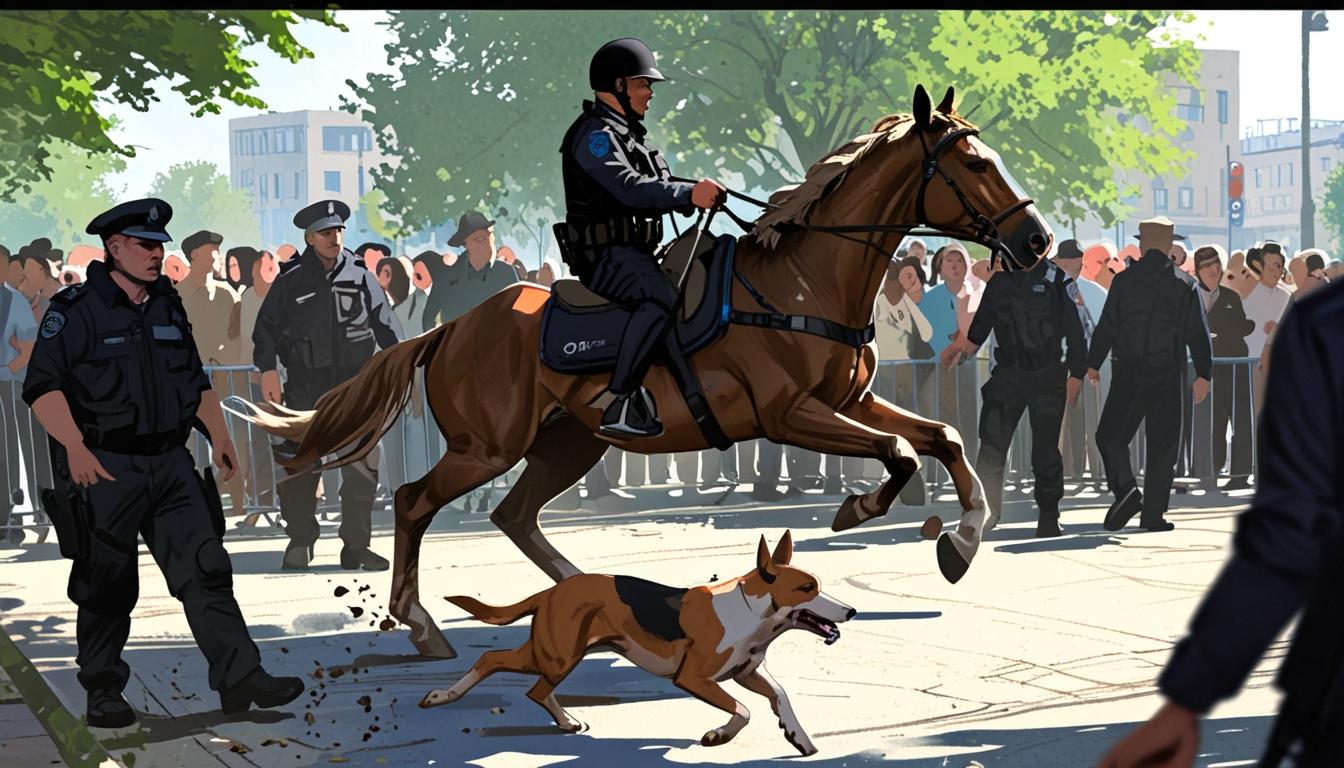Loose dog attacks Metropolitan Police horses in Shepherd’s Bush Green
