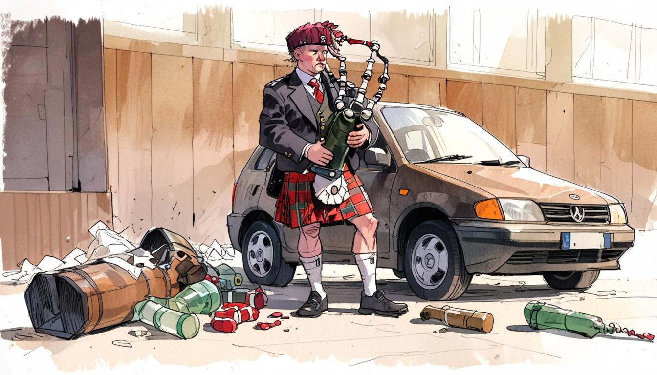 World champion bagpiper Jonathan Greenlees admits dangerous drunken driving causing extensive damage in Crieff