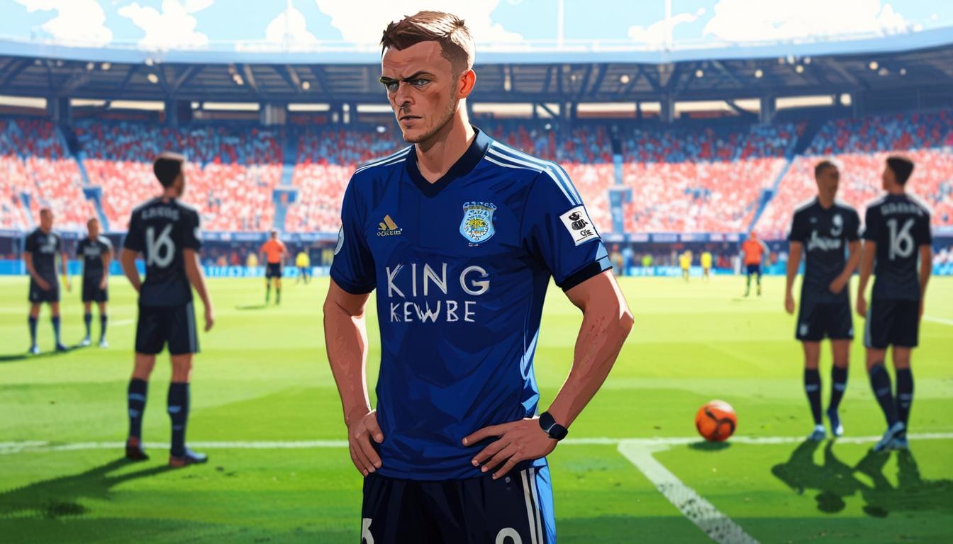 Jamie Vardy uses referee’s whistle to call medical aid after accidental clash in poignant Leicester City farewell
