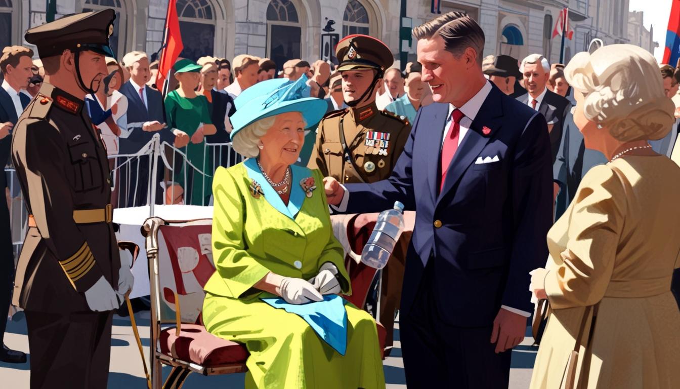 Sir Keir Starmer breaches royal protocol by touching Queen Camilla to hand over water bottle