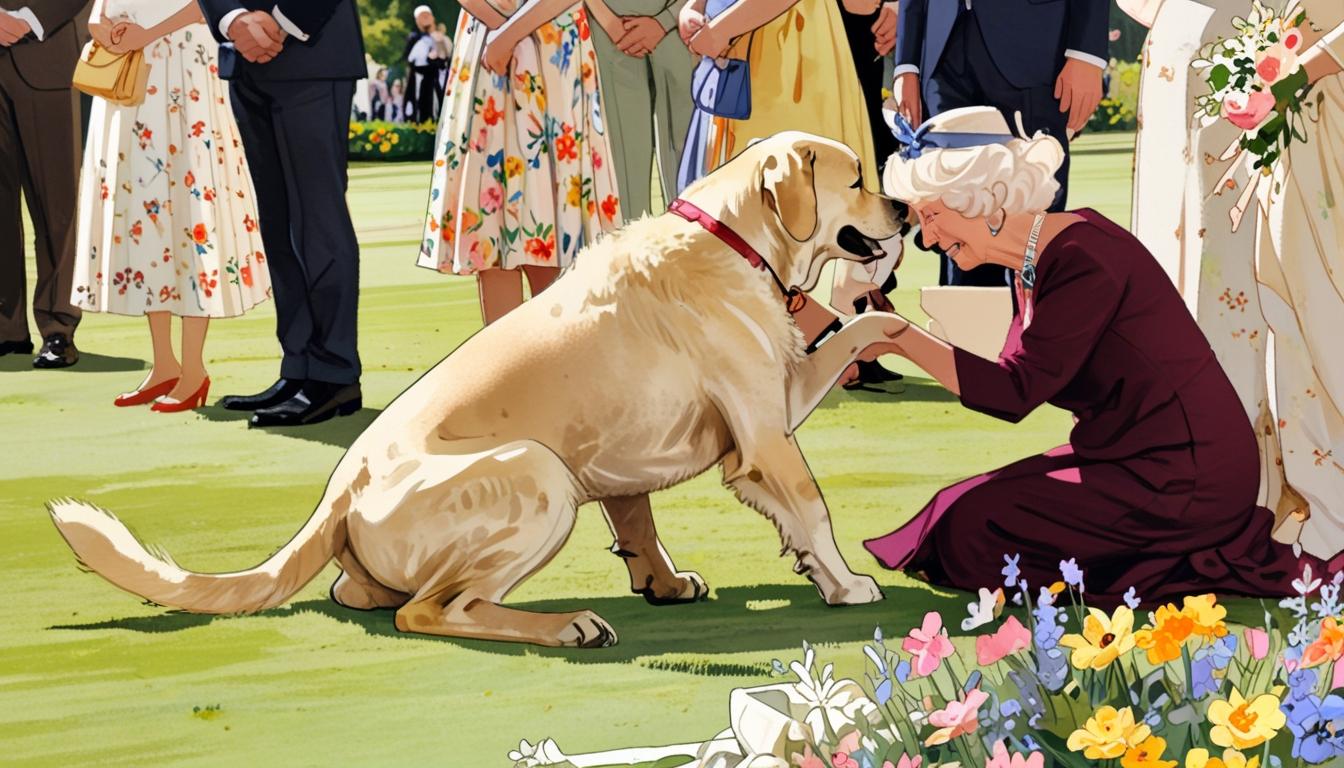 Queen Camilla delights guests with playful Labrador Haworth at Buckingham Palace garden party