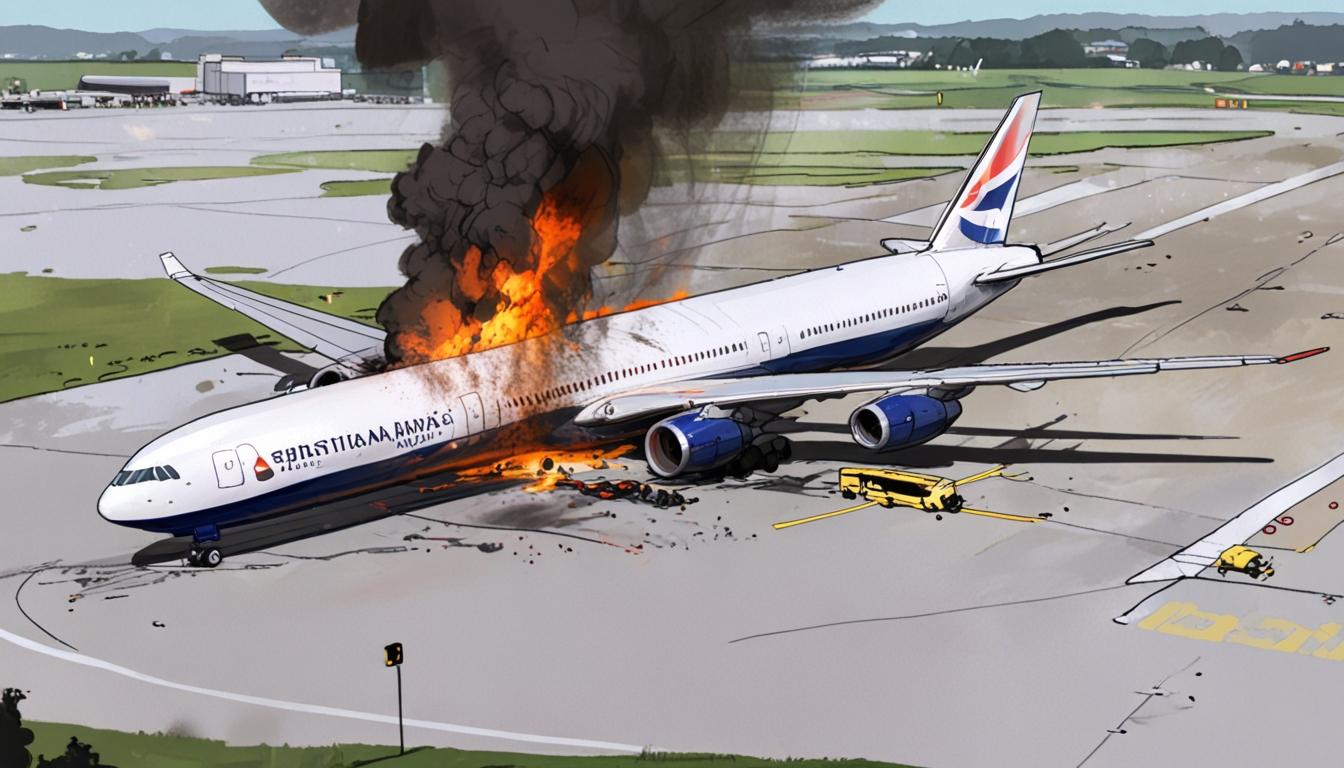 British Airways flight runway fire caused by co-pilot’s thrust error at Gatwick