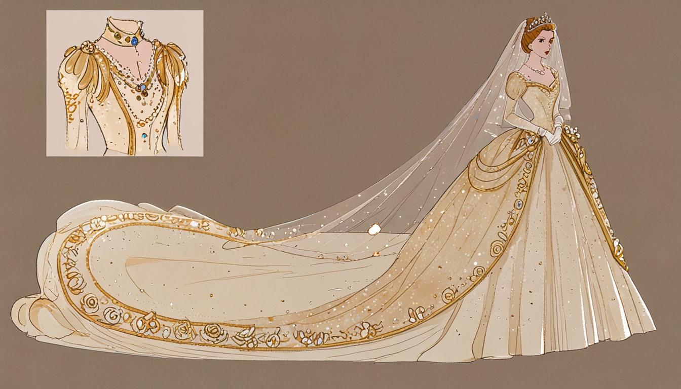 Princess Elizabeth’s wedding dress symbolised hope with 10,000 pearls amid wartime austerity