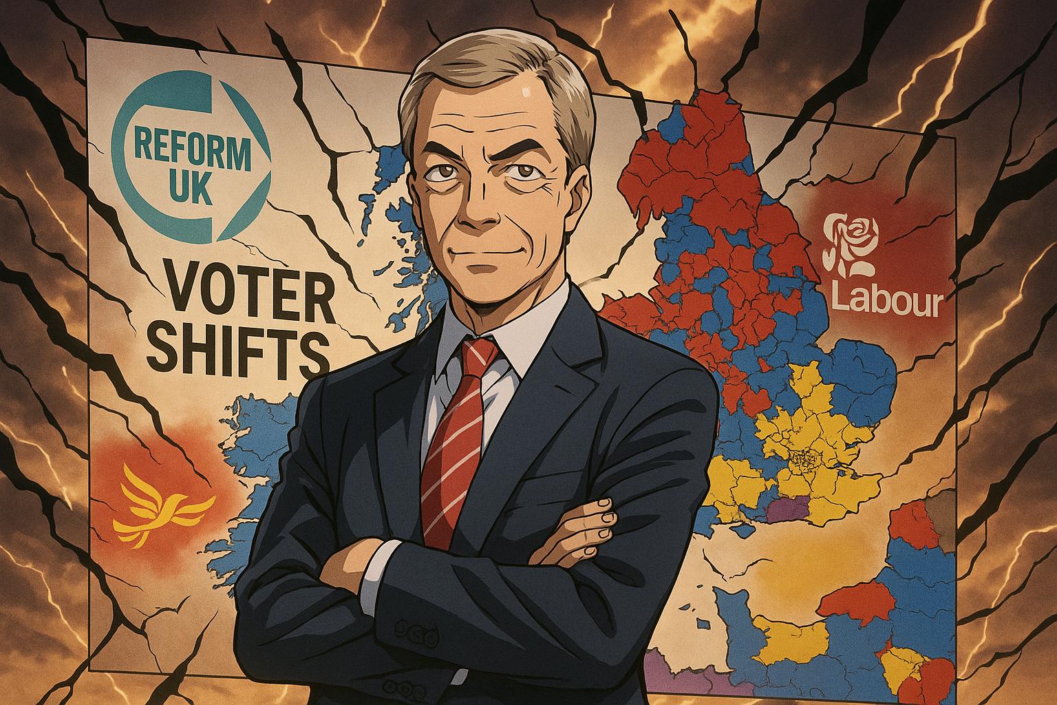 Nigel Farage’s Reform UK surges to lead polls amid Conservative crisis