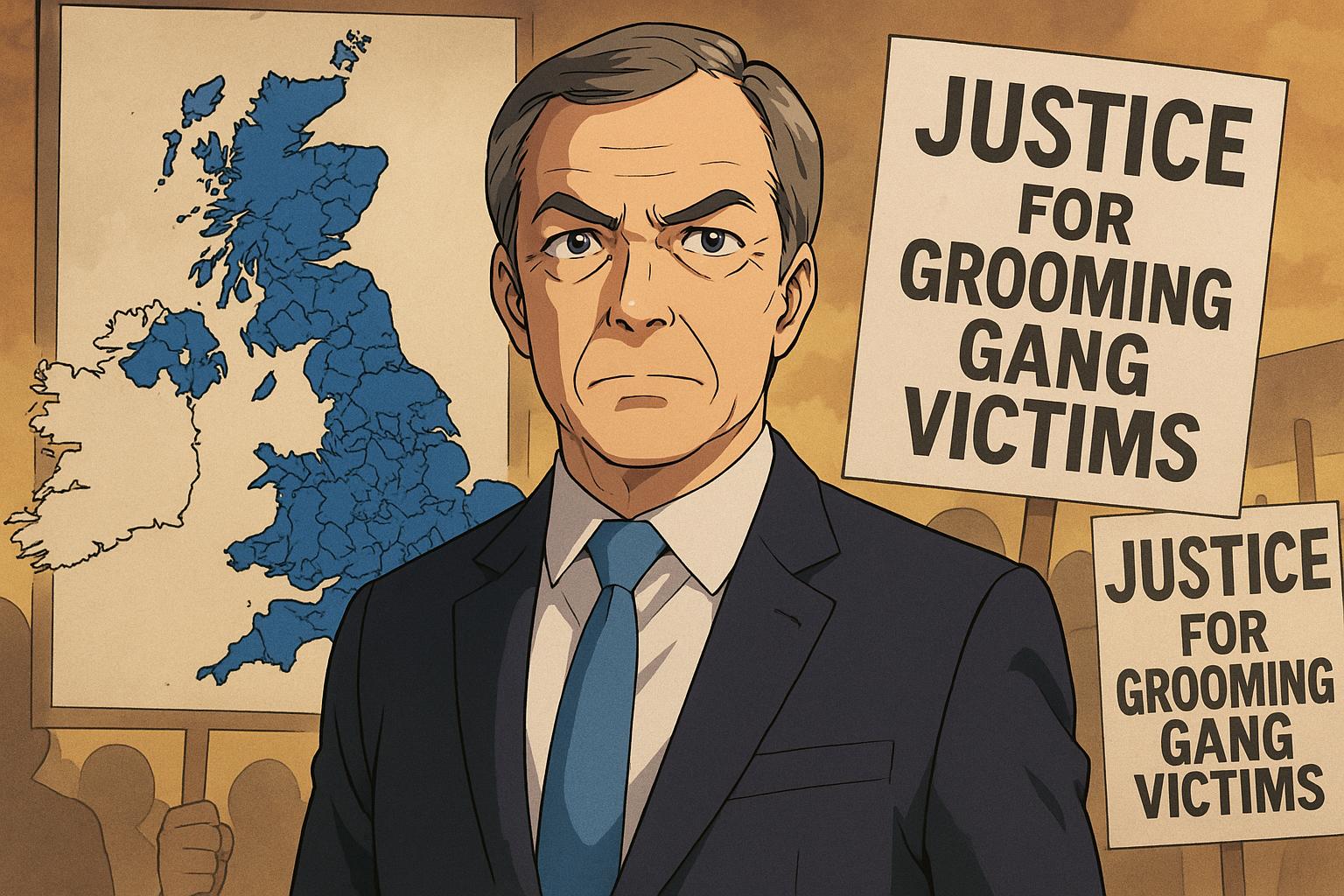 Farage leverages Reform UK election wins to demand national inquiry into grooming gangs