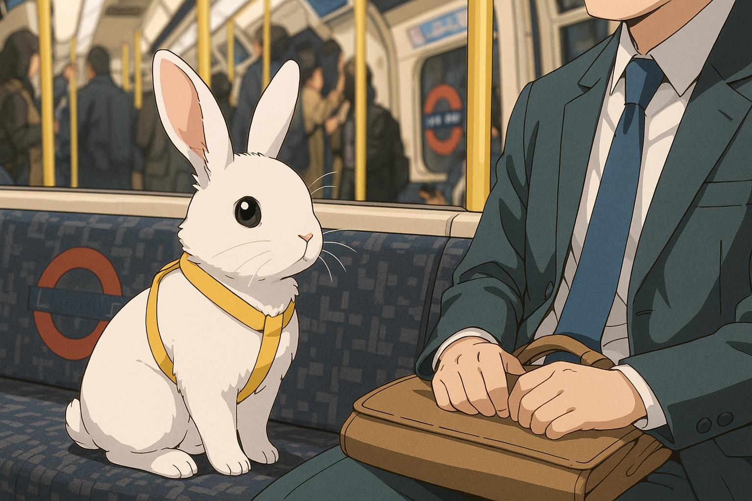 White rabbit becomes unexpected commuter star on London Underground