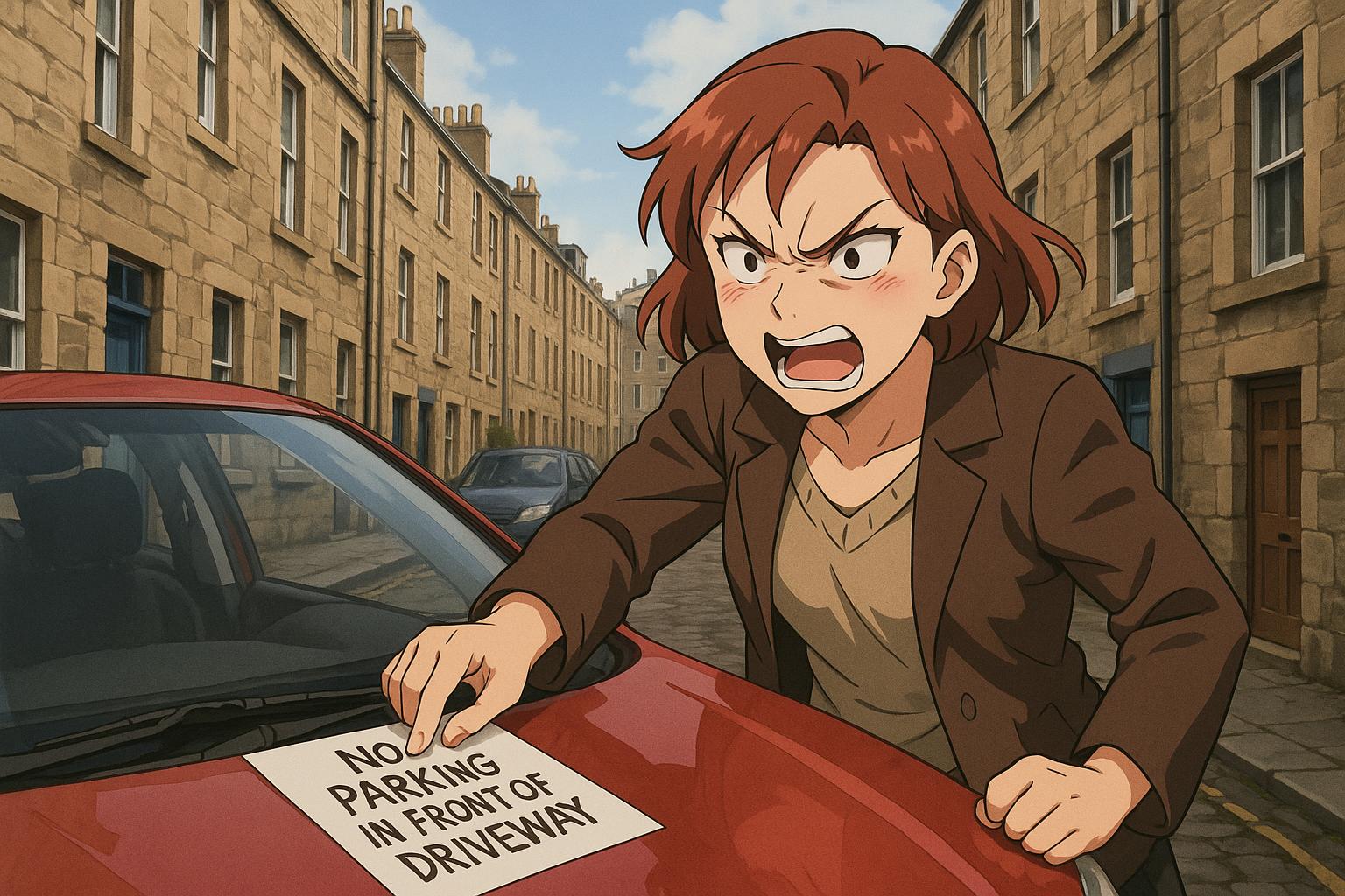 Edinburgh driver sparks outrage after parking in front of driveway amid stricter regulations