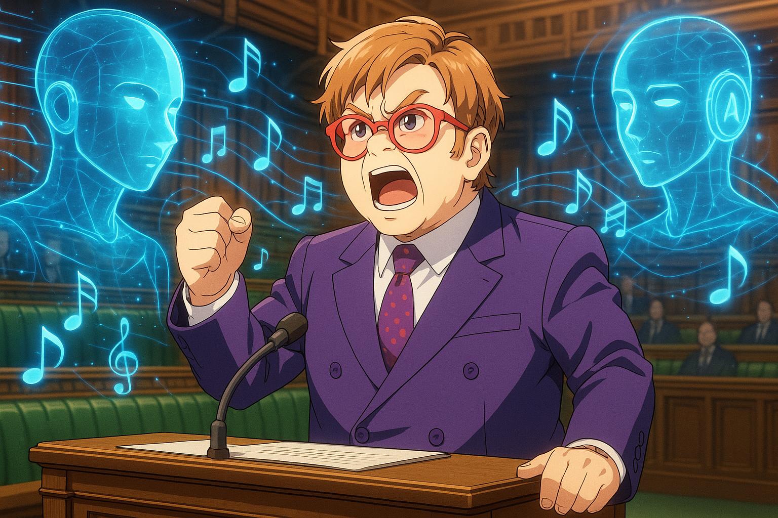 Elton John leads artists in fierce backlash against UK copyright law changes for AI