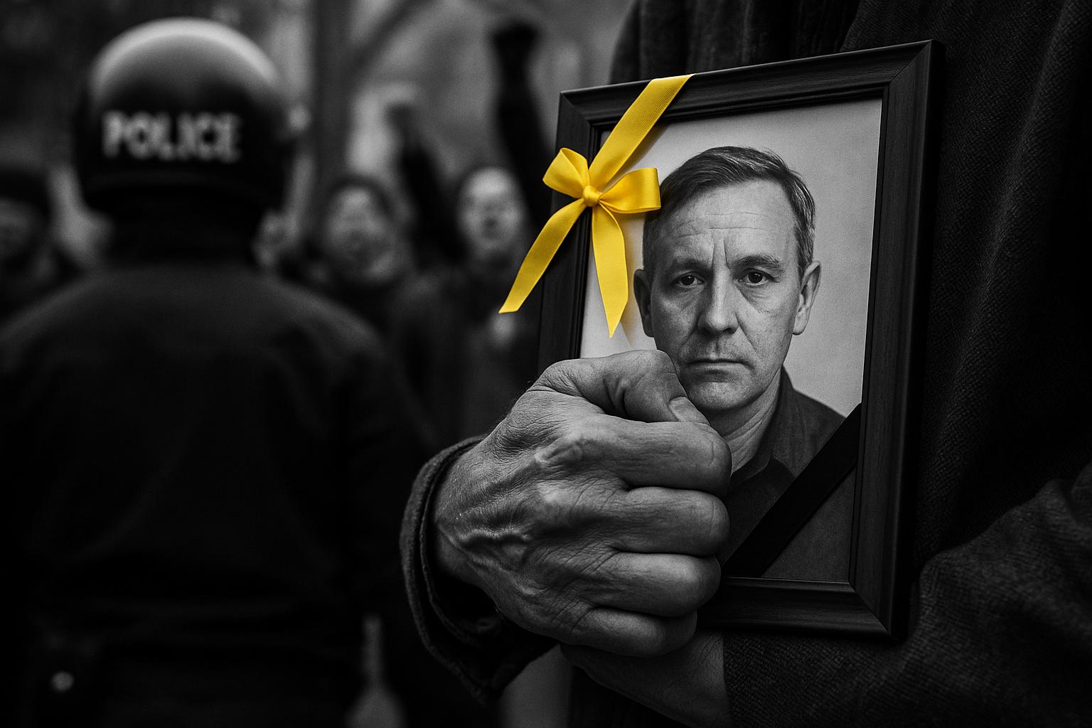 Man grabbed by throat as family march for hostages is disrupted near Downing Street