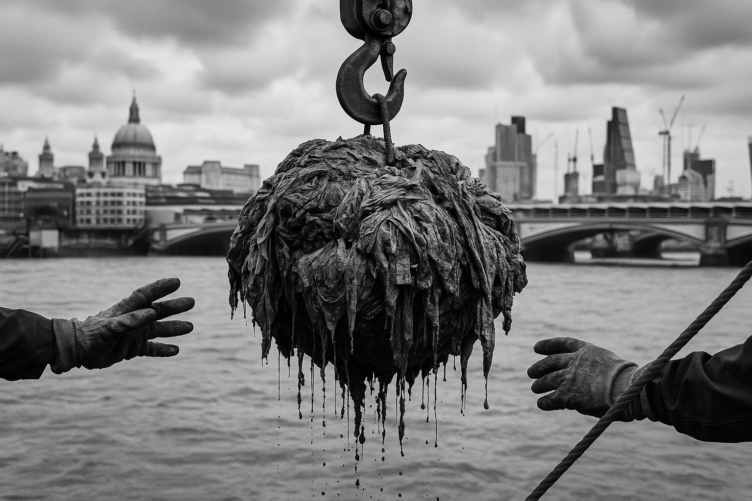 Tidal Thames clean-up lifts 180 tonnes of 'wet-wipe island', revealing scale of flushed plastics
