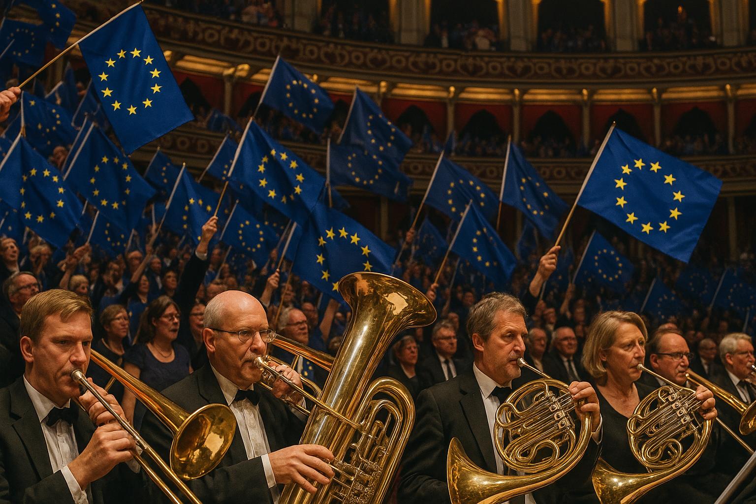 Last Night of the Proms sees growing display of EU flags amid evolving cultural celebration