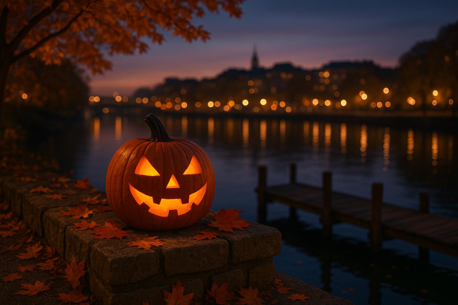London’s St Katharine Docks transforms into a pumpkin paradise for Halloween celebrations