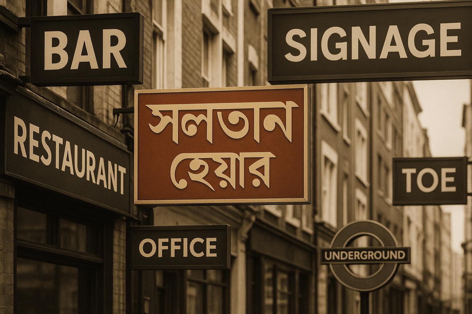 London faces clash over bilingual signage at Whitechapel station amid multicultural debate