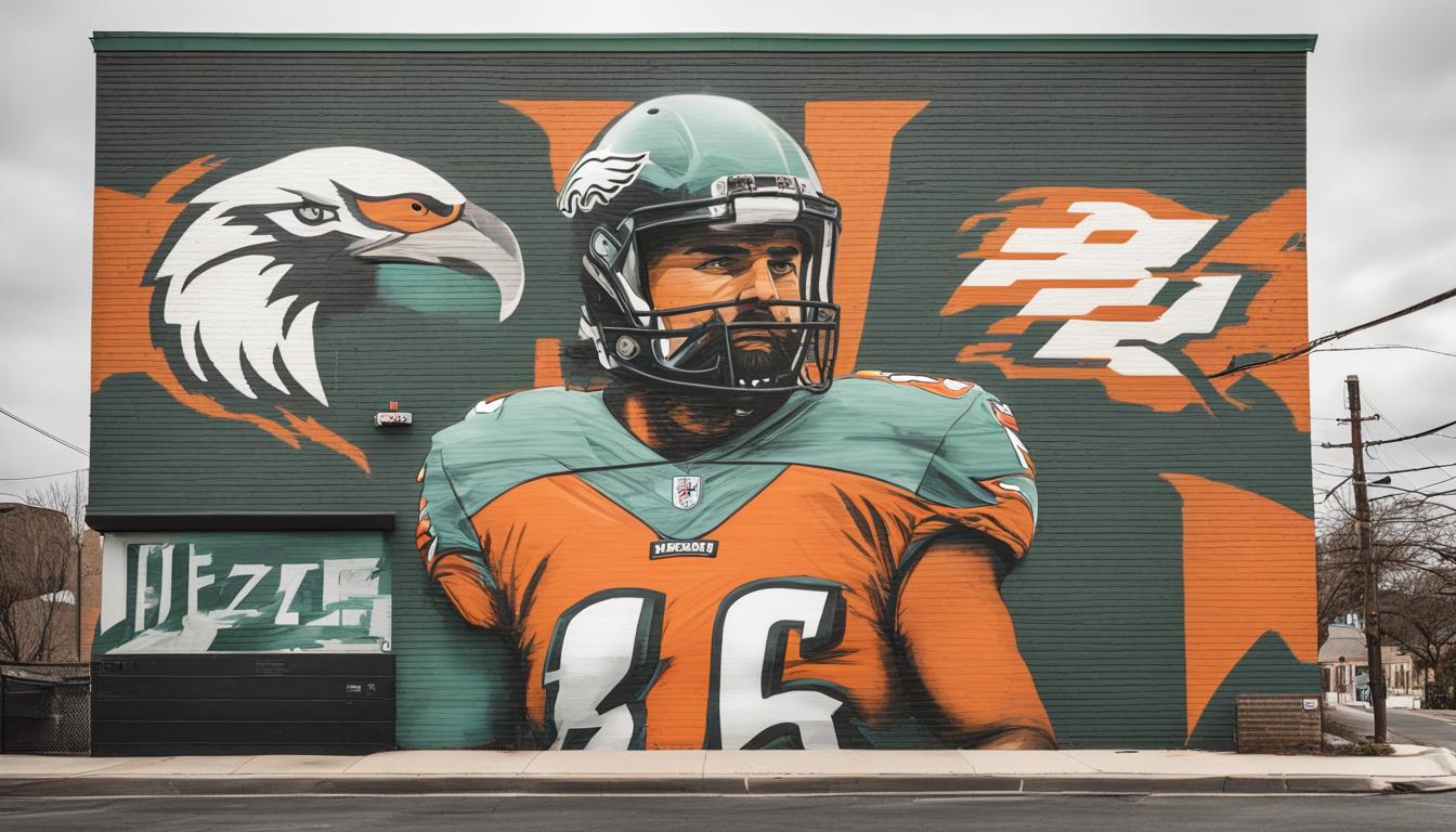 Mural Honoring Retired NFL Player Jason Kelce Unveiled in Havertown