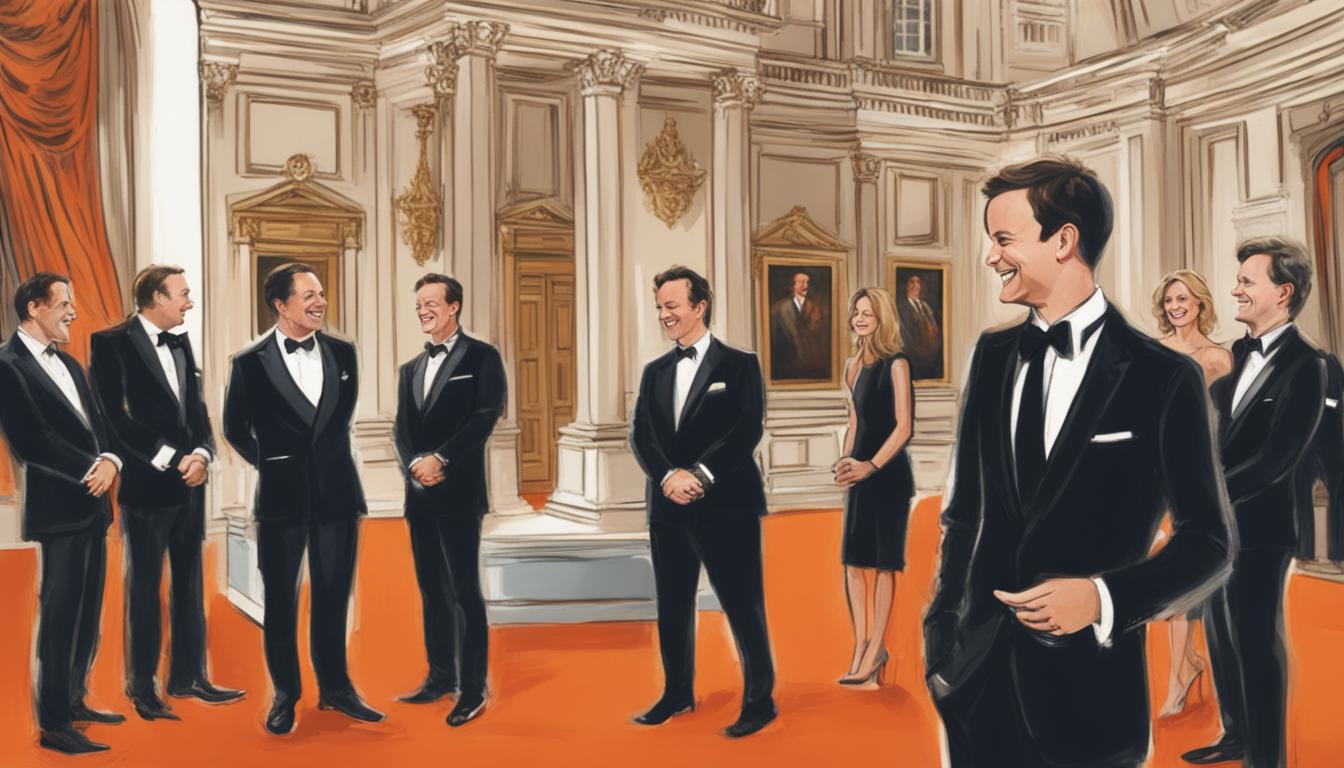 King Charles shares a laugh with Declan Donnelly at Prince's Trust Awards reception