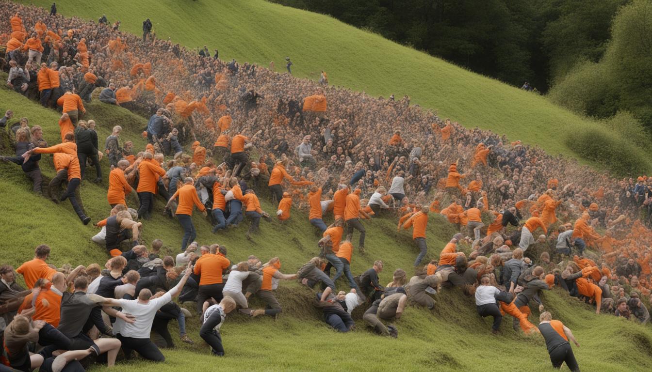 Annual Cheese Rolling Race on Cooper’s Hill Sees International Winners