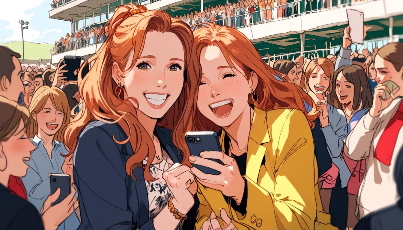 Erin Clark reveals comedian mum Catherine Tate in viral racecourse video