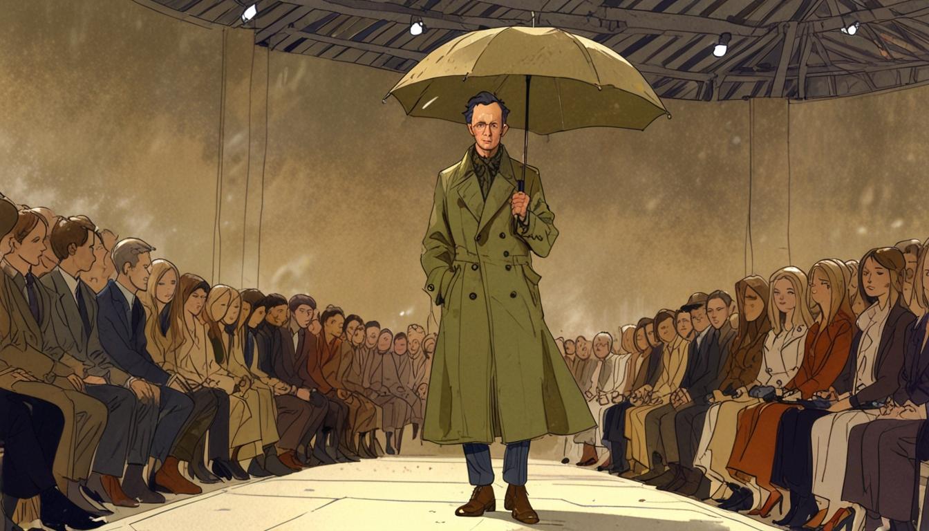 Richard E Grant makes a stylish statement on the Burberry catwalk