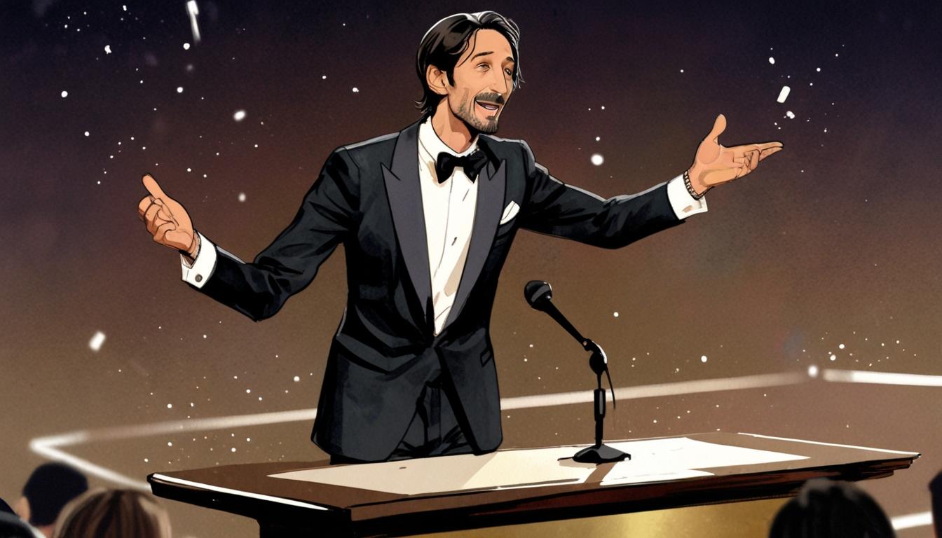 Adrien Brody's gum moment overshadows Academy Awards speech