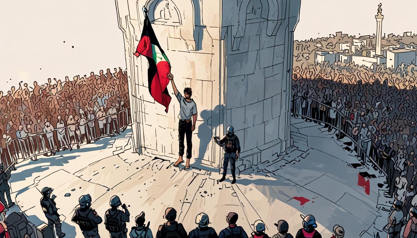 Protester scales Big Ben in dramatic incident