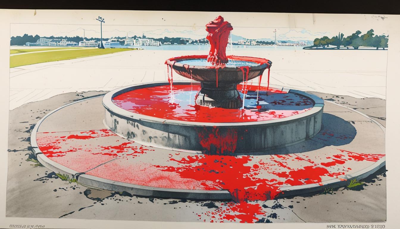 Anzac Day protest dyes Auckland fountain red sparking local debate
