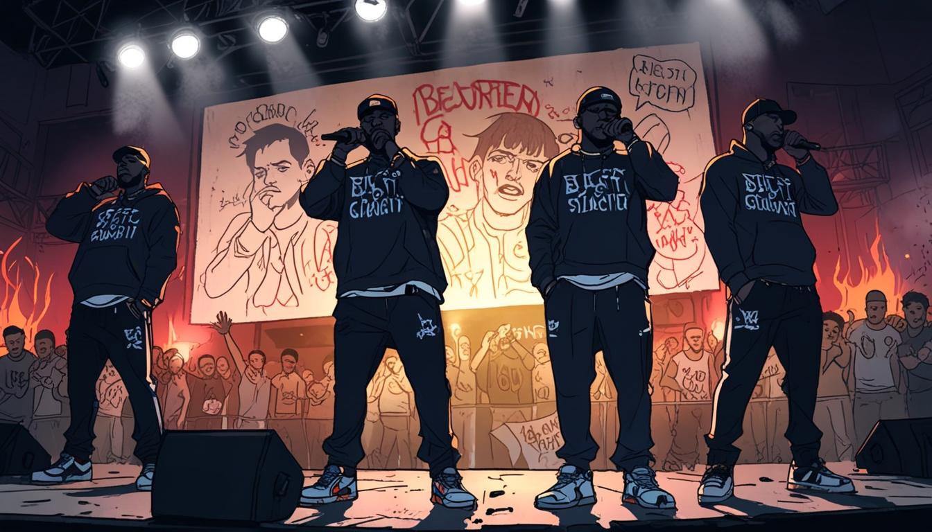 Counter-terrorism police investigate Belfast rap group Kneecap over alleged incitement to violence