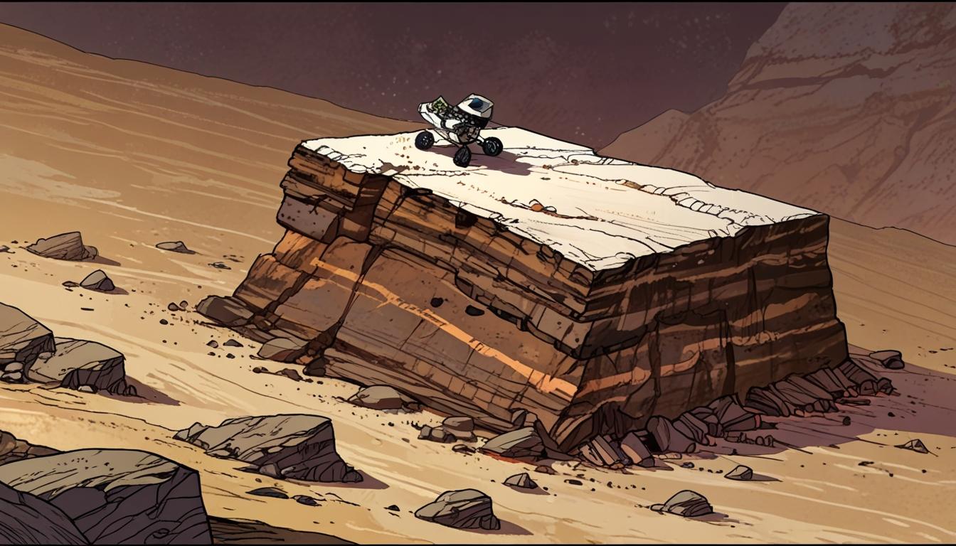 Curiosity rover discovers multilayered rock formation on Mars resembling a chocolate cake