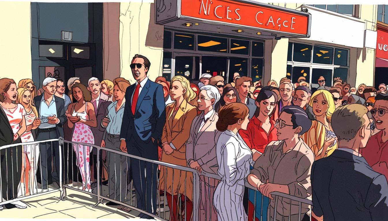 Fans gather in Soho for eccentric Nicolas Cage lookalike contest ahead of The Surfer release