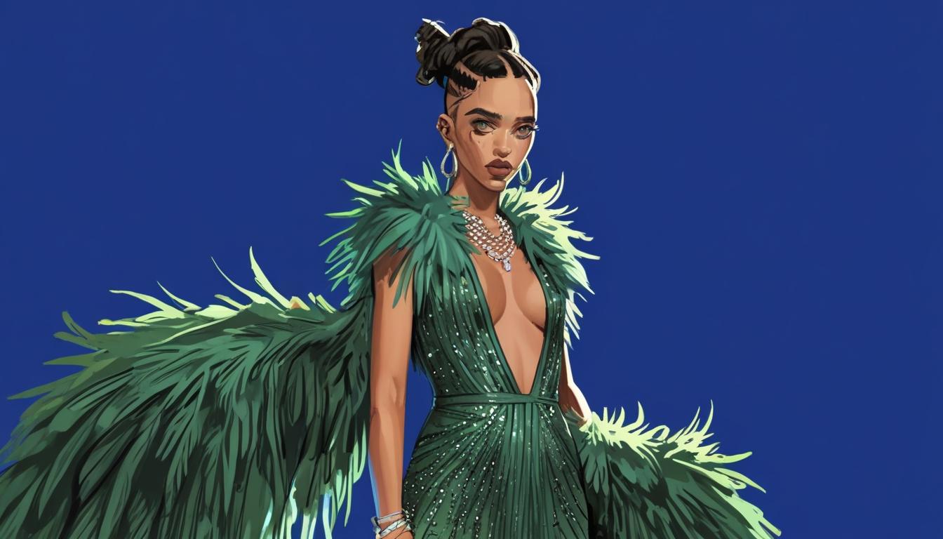 FKA twigs dazzles in green feathered gown at 2025 Met Gala celebrating Black dandyism