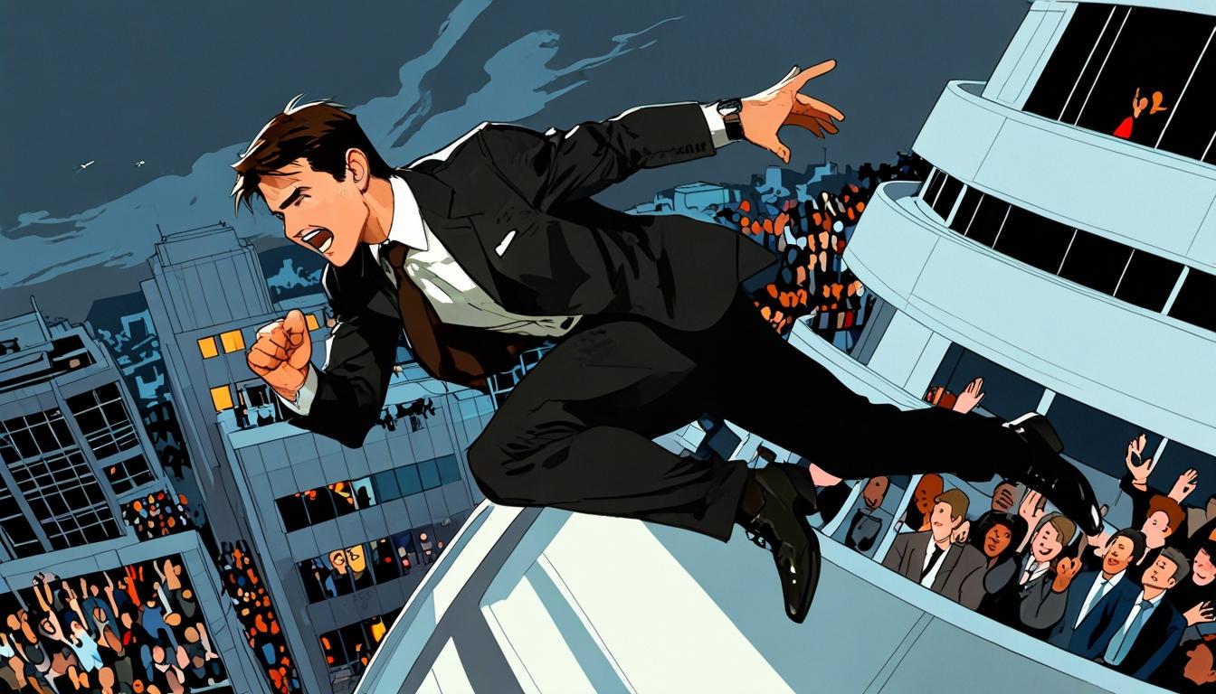Tom Cruise performs daring stunt on BFI IMAX rooftop to mark Mission: Impossible release
