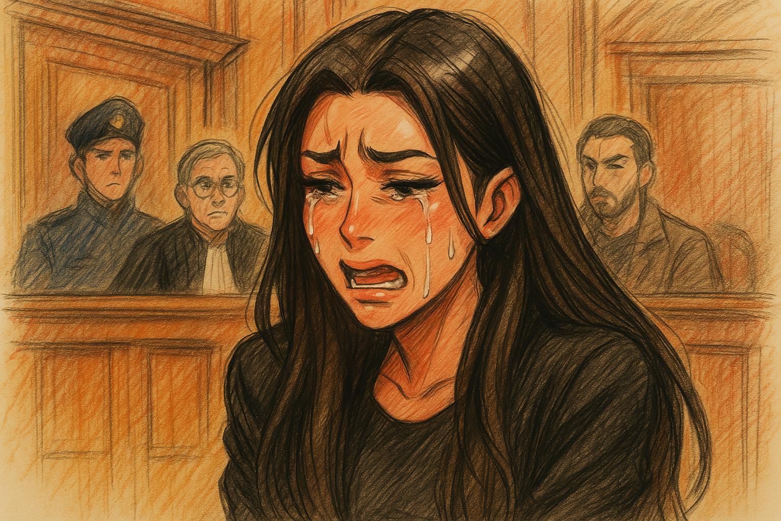 Kim Kardashian’s courtroom sketch reveals raw vulnerability behind celebrity glamour